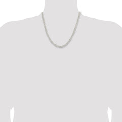 Sterling Silver 5.5mm Rounded Byzantine Chain