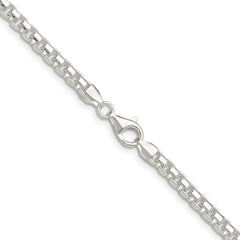 Sterling Silver Polished 4mm Round Box Chain - 2