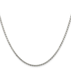 Sterling Silver 2.25mm Flat Rope Chain - 6