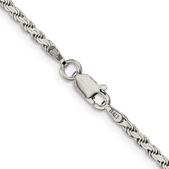 Sterling Silver 2.25mm Flat Rope Chain - 2