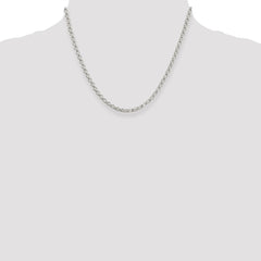 Sterling Silver 3mm Square Spiga Chain - 3