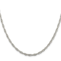 Sterling Silver 2.75mm Loose Rope Chain - 4