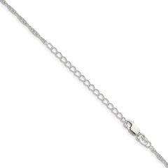 Sterling Silver 1.95mm Loose Rope Chain w/2in ext.