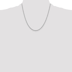 Sterling Silver Rhodium-plated 2mm Loose Rope Chain - 2