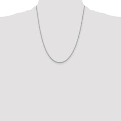 Sterling Silver Rhodium-plated 2mm Loose Rope Chain - 4