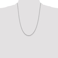 Sterling Silver Rhodium-plated 2mm Loose Rope Chain - 3