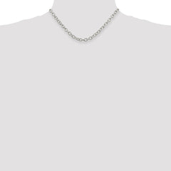 Sterling Silver 6.25mm Fancy Patterned Rolo Chain - 7