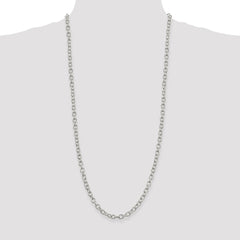 Sterling Silver 6.25mm Fancy Patterned Rolo Chain - 5