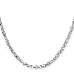 Sterling Silver 4mm Rolo Chain - 19