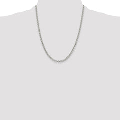 Sterling Silver 4mm Rolo Chain - 4
