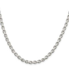 Sterling Silver 4mm Diamond-cut Rolo Chain - 2
