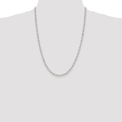 Sterling Silver 4mm Diamond-cut Rolo Chain - 8