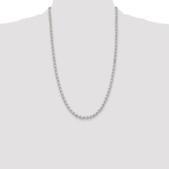Sterling Silver 4mm Diamond-cut Rolo Chain - 2
