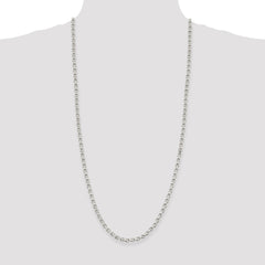 Sterling Silver 4mm Diamond-cut Rolo Chain - 3