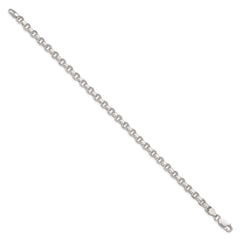 Sterling Silver 4mm Diamond-cut Rolo Chain - 4