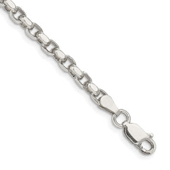 Sterling Silver 3.5mm Diamond-cut Rolo Chain - 2
