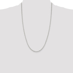 Sterling Silver 2.75mm Elongated Open Link Chain - 2