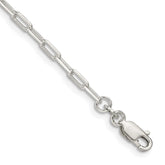Sterling Silver 2.75mm Elongated Open Link Chain - 7