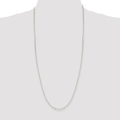 Sterling Silver Rhodium-plated 2.75mm Elongated Open Link Chain - 3