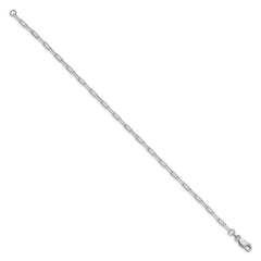 Sterling Silver Rhodium-plated 2.75mm Elongated Open Link Chain - 4