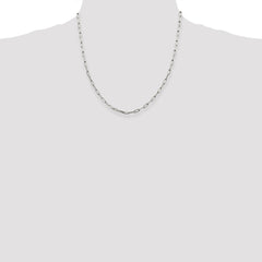 Sterling Silver 3.25mm Elongated Open Link Chain - 9
