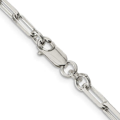 Sterling Silver 4.25mm Elongated Open Link Chain - 9