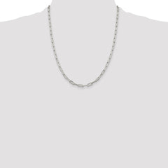 Sterling Silver 4.25mm Elongated Open Link Chain - 8