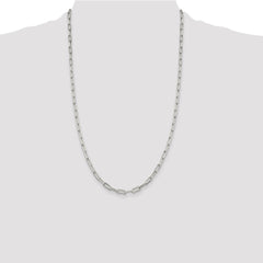 Sterling Silver 4.25mm Elongated Open Link Chain - 9