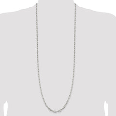Sterling Silver 4.25mm Elongated Open Link Chain - 4