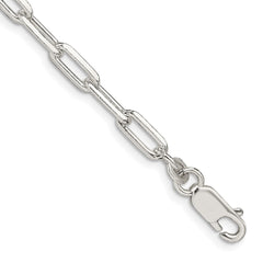 Sterling Silver 4.25mm Elongated Open Link Chain - 7