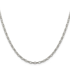 Sterling Silver 3mm Fancy Patterned Rolo Chain - 2