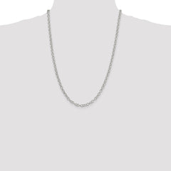 Sterling Silver 4.55mm Fancy Patterned Rolo Chain - 2