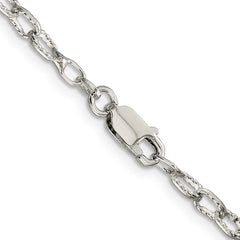 Sterling Silver 3.75mm Fancy Patterned Rolo Chain - 3