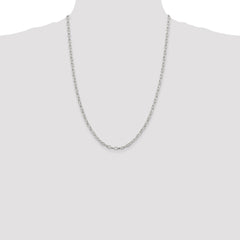 Sterling Silver 3.75mm Fancy Patterned Rolo Chain - 4