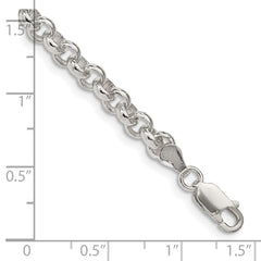 Sterling Silver 5mm Rolo Chain - 8