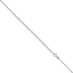 Sterling Silver 1.3mm Loose Rope Chain w/4in ext.