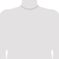 Sterling Silver Rhodium-plated 1.3mm Loose Rope Chain - 4