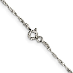 Sterling Silver 1.4mm Singapore Chain - 6