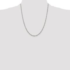Sterling Silver 2.25mm Singapore Chain - 7