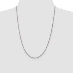 Sterling Silver Rhodium-plated 2.25mm Singapore Chain - 4