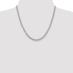Sterling Silver Rhodium-plated 5mm Rolo Chain - 2