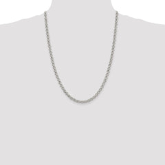 Sterling Silver Rhodium-plated 5mm Rolo Chain - 5
