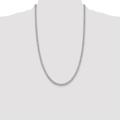 Sterling Silver Rhodium-plated 5mm Rolo Chain - 4