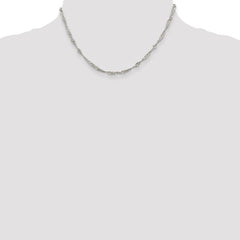 Sterling Silver 3mm Singapore Chain - 8