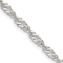 Sterling Silver 3.5mm Singapore Chain - 5
