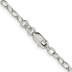 Sterling Silver 3.4mm Oval Cable Chain - 7