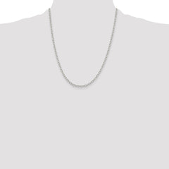 Sterling Silver 3.4mm Oval Cable Chain - 7