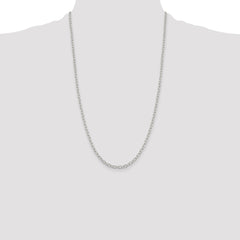 Sterling Silver 3.4mm Oval Cable Chain - 3