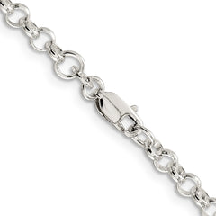 Sterling Silver 4mm Rolo Chain - 22