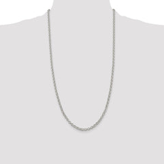 Sterling Silver 4mm Rolo Chain - 22